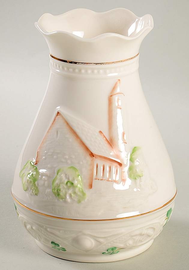Shamrock 6" Vase by Belleek Pottery (Ireland)-1