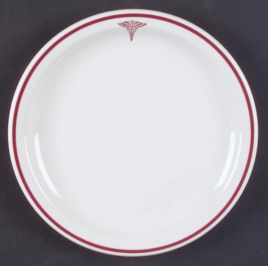US Army Medical Corps Luncheon Plate by Buffalo Pottery-1