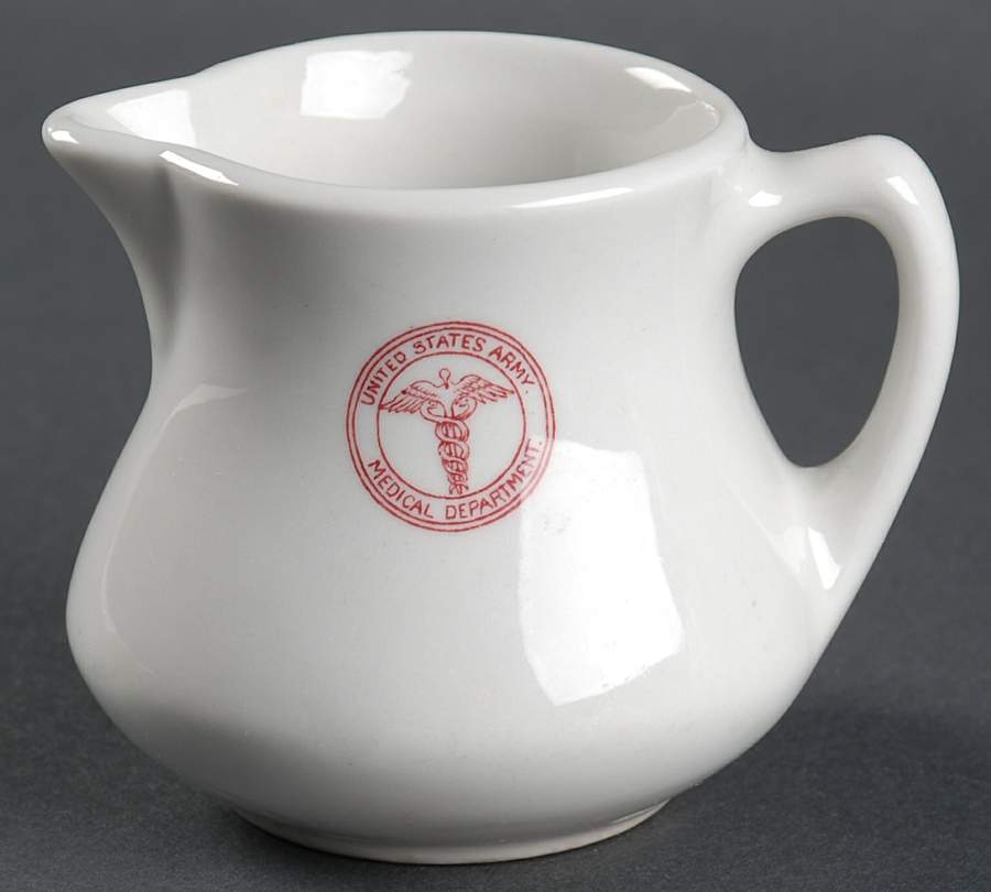 US Army Medical Corps Creamer by Buffalo Pottery-1