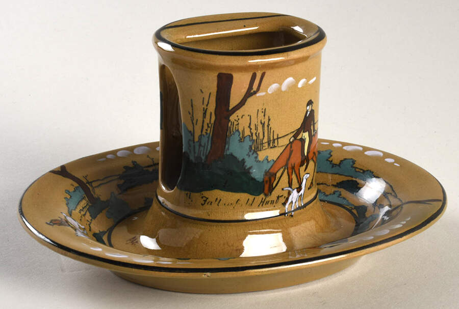 Fallowfield Hunt Ashtray with Attached Match Holder by Buffalo Pottery-1