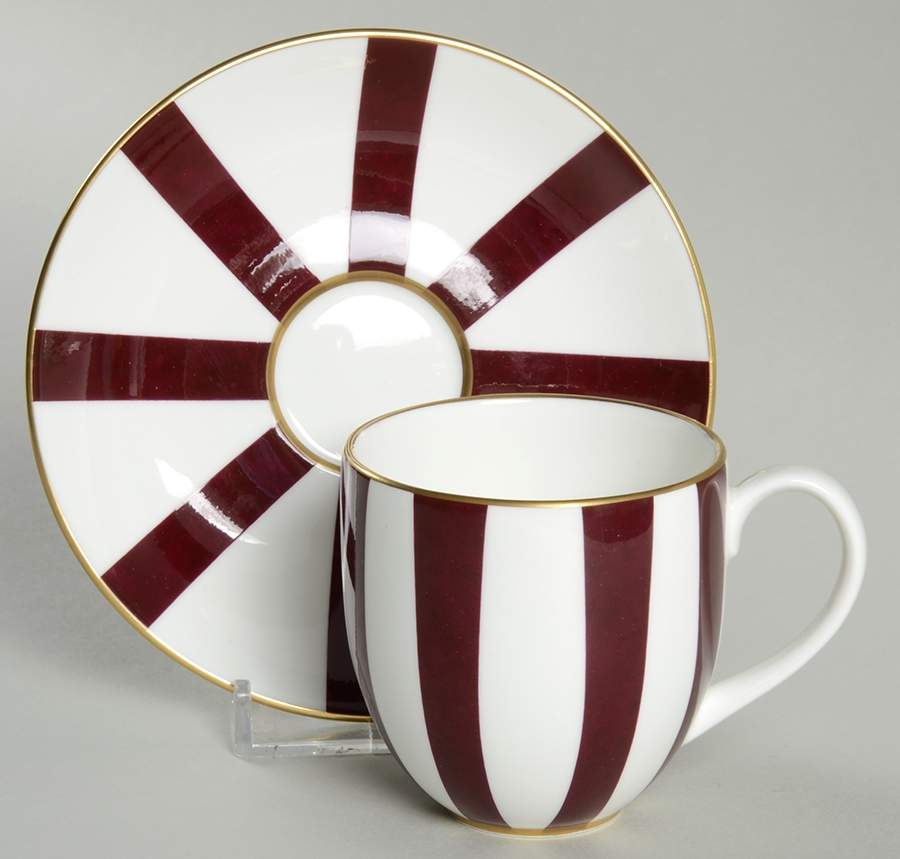 Galerie Royale Black Tulip Flat Demitasse Cup & Saucer Set by Bernardaud-1