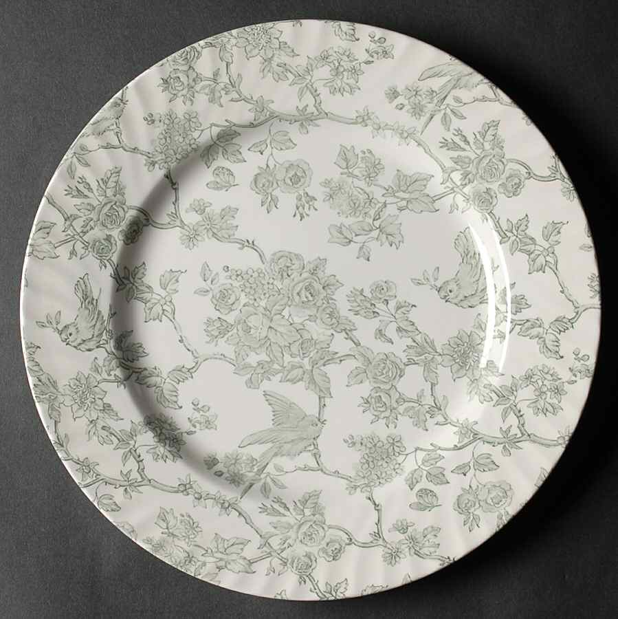 Songbirds Green Dinner Plate by Barratts-1