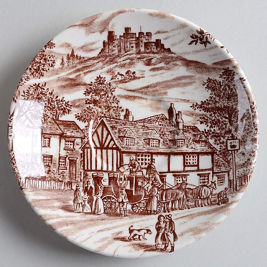 Swan Inn Saucer by Broadhurst-1