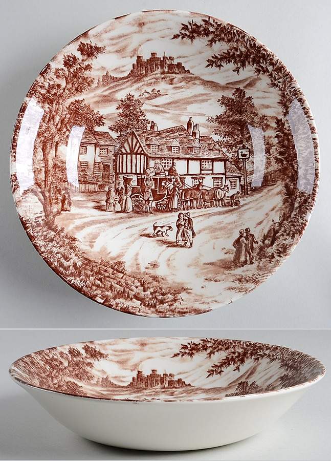 Swan Inn 8" Round Vegetable Bowl by Broadhurst-1
