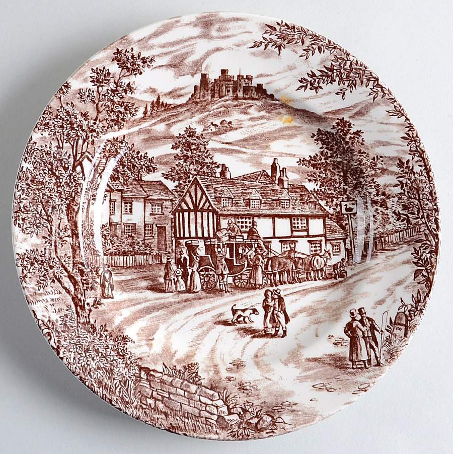 Swan Inn Salad Plate by Broadhurst-1