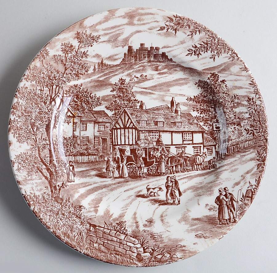 Swan Inn Dinner Plate by Broadhurst-1