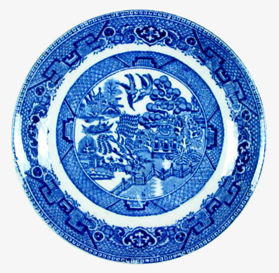 Willow Blue Saucer by Bakewell Bros-1