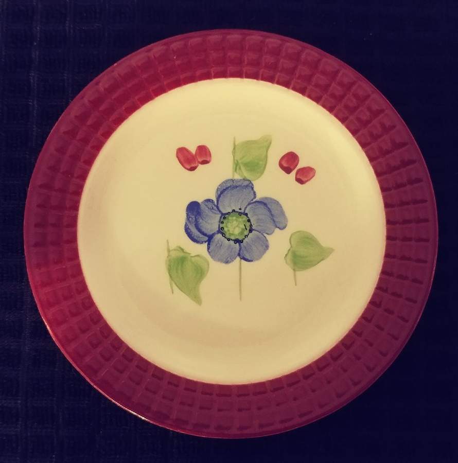 Cassandra Red Bread & Butter Plate by Blue Ridge Southern Pottery-1