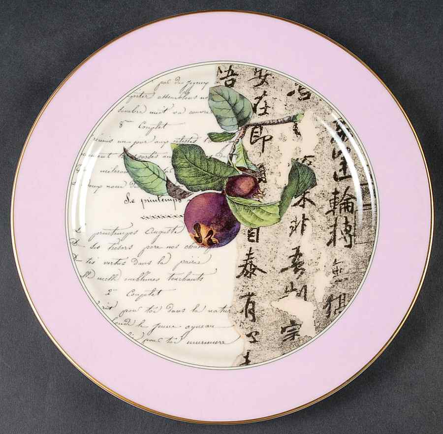 Poetry (Poesie) Salad/Dessert Plate by Bernardaud-1