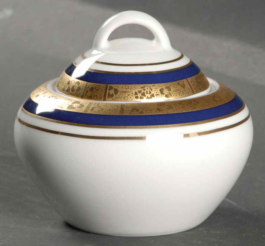 Hartford Cobalt Sugar Bowl & Lid by Baum Brothers-1