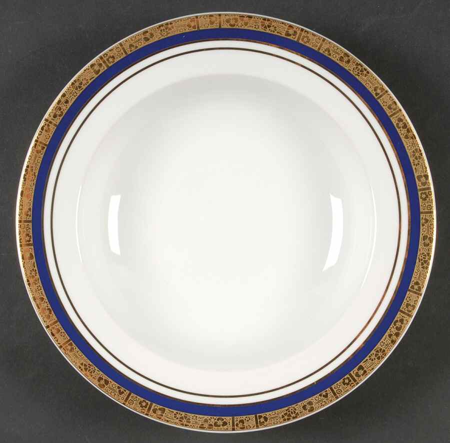 Hartford Cobalt Rim Soup Bowl by Baum Brothers-1