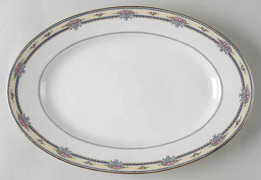 BOJ48 15" Oval Serving Platter by Jean Boyer (Limoges)-1