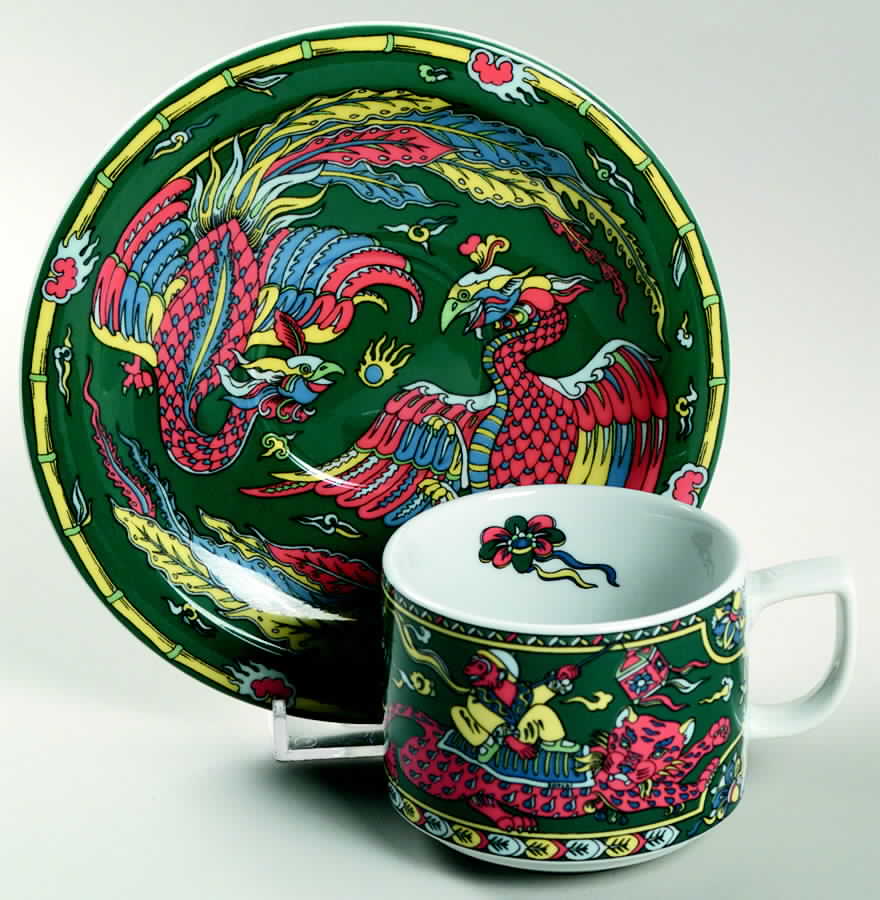 Asia Flat Cup & Saucer Set by Bopla (Switzerland)-1