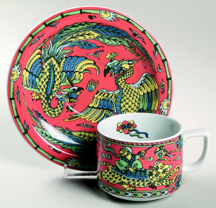 Asia Flat Cup & Saucer Set by Bopla (Switzerland)-1