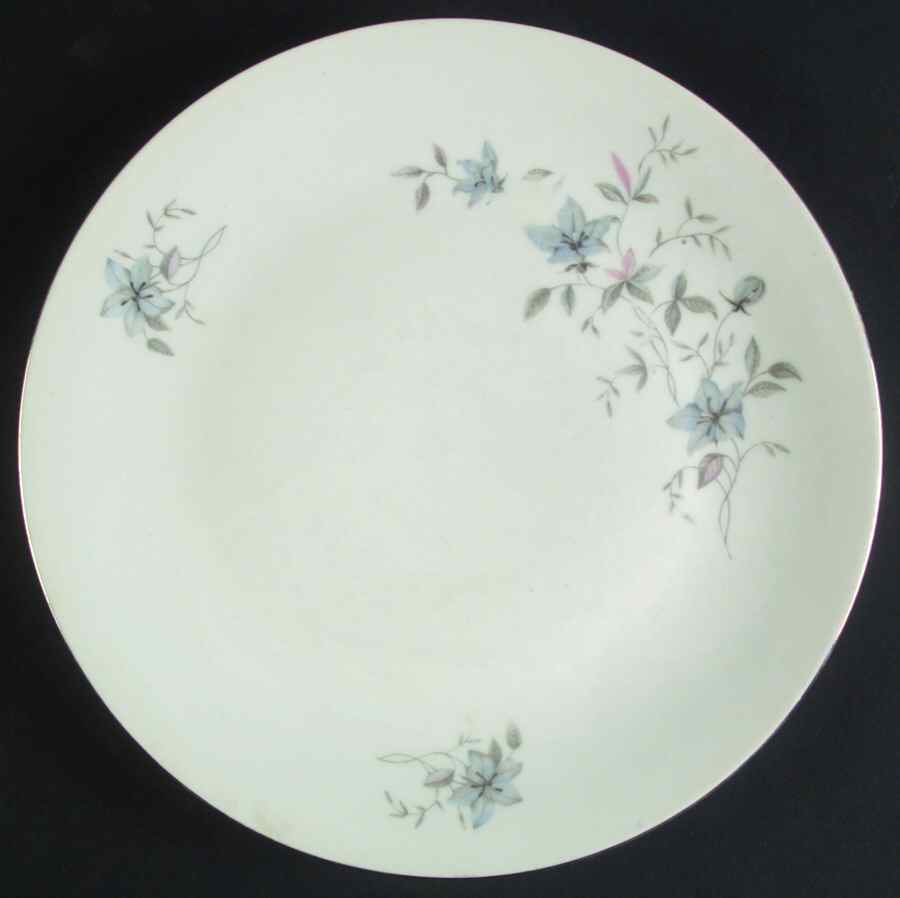 Blue Fantasy (Platinum Trim) Dinner Plate by Bohemia Ceramic Works-1