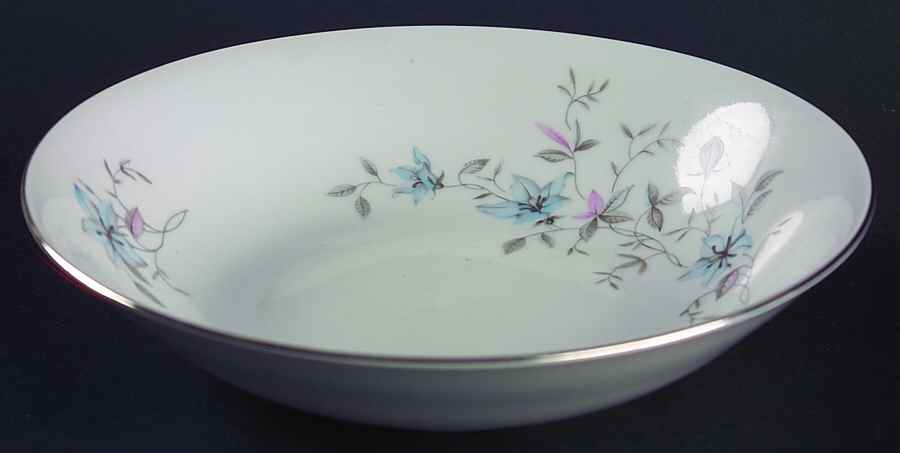 Blue Fantasy (Platinum Trim) Coupe Soup Bowl by Bohemia Ceramic Works-1
