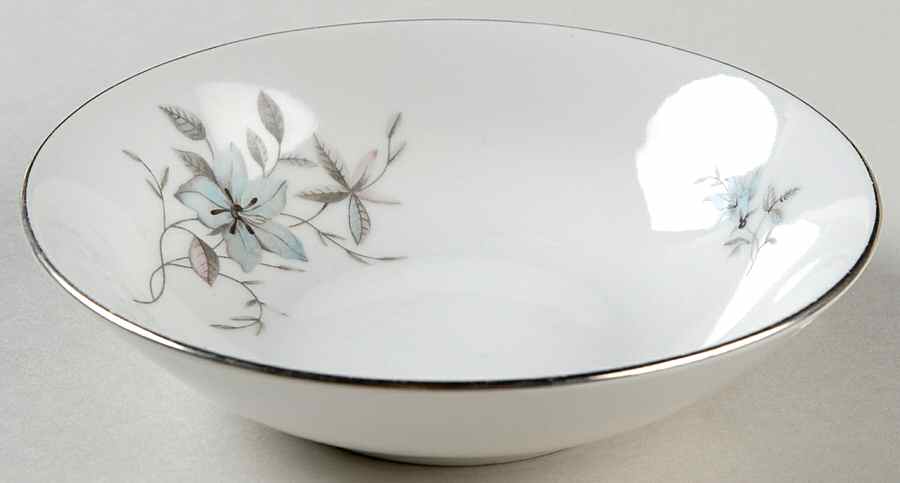 Blue Fantasy (Platinum Trim) Fruit/Dessert (Sauce) Bowl by Bohemia Ceramic Works-1