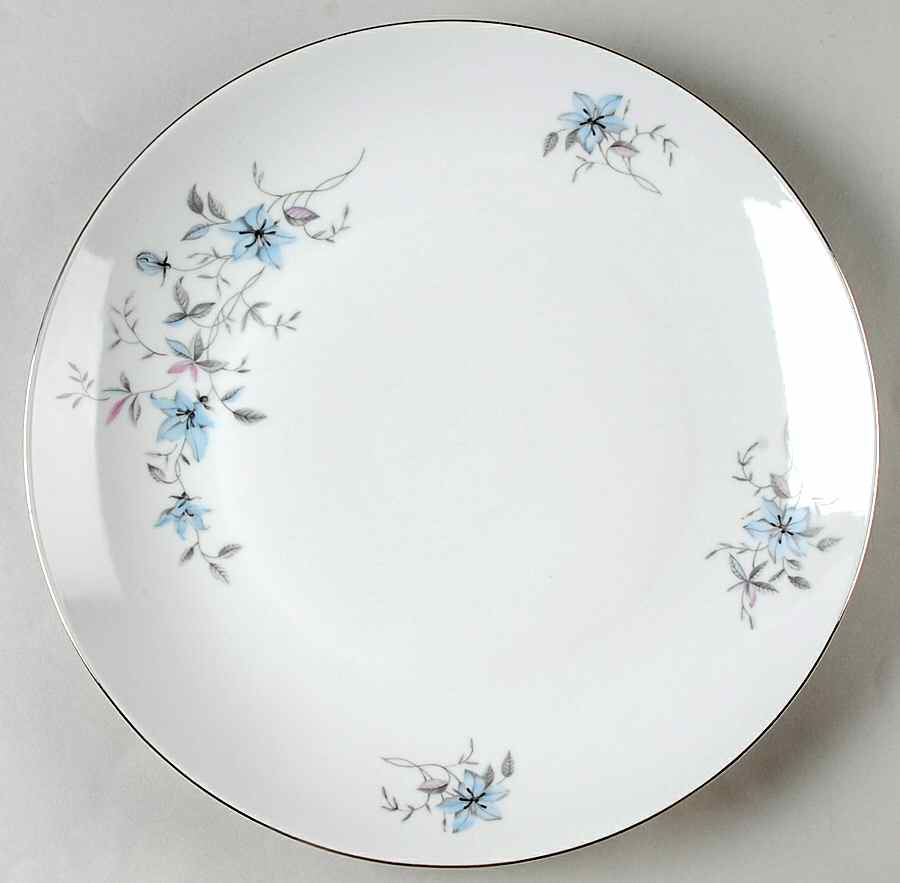 Blue Fantasy (Platinum Trim) 11" Chop Plate (Round Platter) by Bohemia Ceramic Works-1