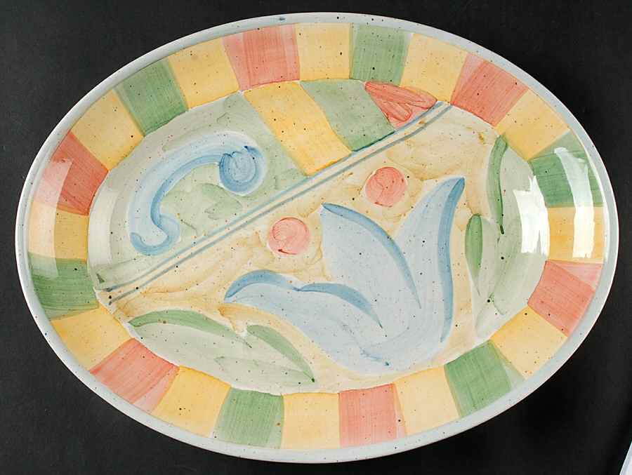 Corsica 14" Oval Serving Platter by Bella-1