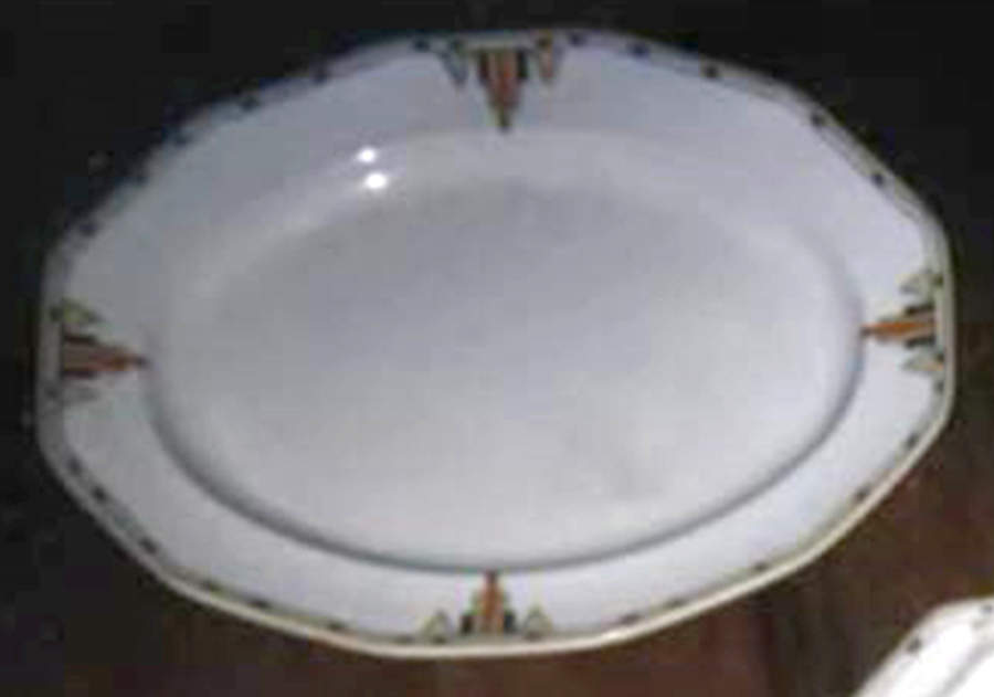 A3469 14" Oval Serving Platter by Booths-1