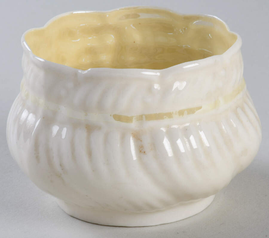 Ribbon Open Sugar Bowl by Belleek Pottery (Ireland)-1