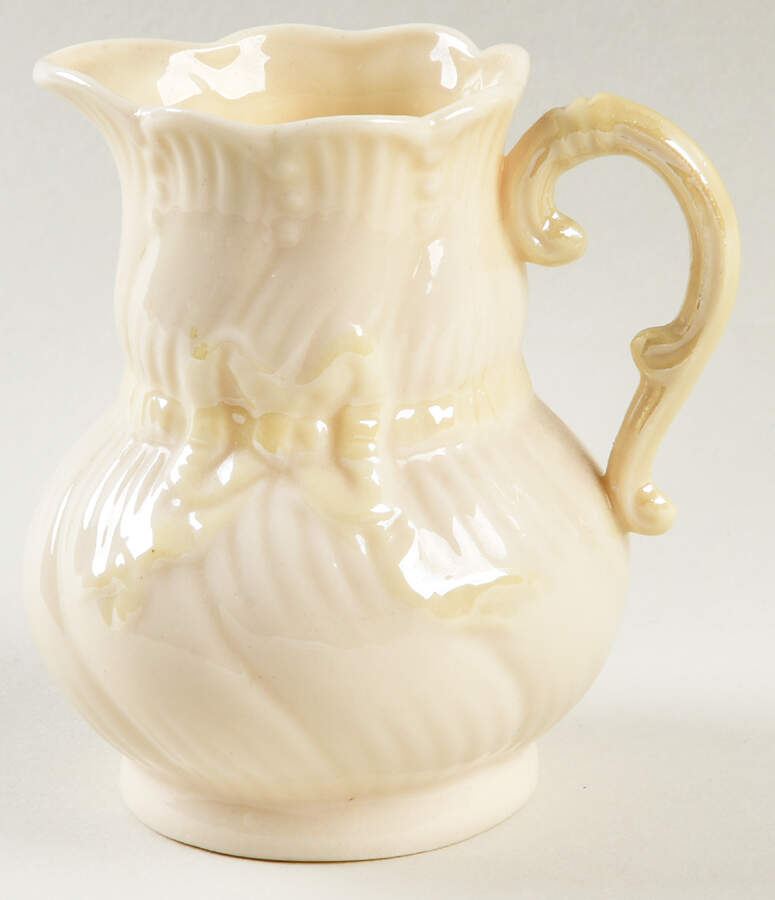Ribbon Creamer by Belleek Pottery (Ireland)-1