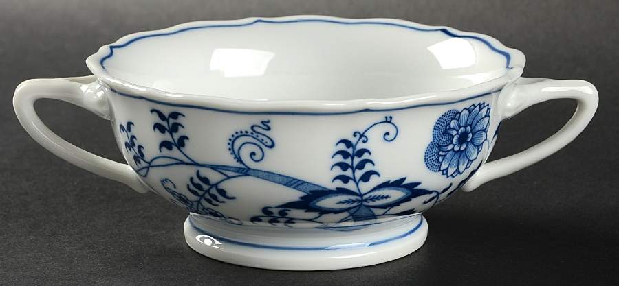 Blue Danube (New 2002 Production) Footed Cream Soup Bowl by Blue Danube (Japan)-1