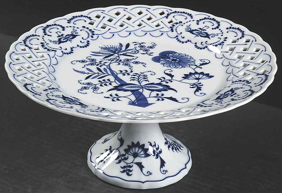 Blue Danube (New 2002 Production) Round Compote (Height X Width) by Blue Danube (Japan)-1