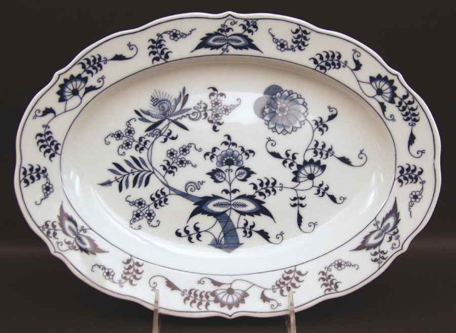 Blue Danube (New 2002 Production) 16" Oval Serving Platter by Blue Danube (Japan)-1