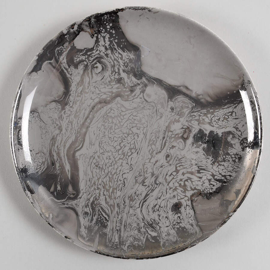 Surf Ballet (Gray & Platinum) Salad Plate by Sascha Brastoff-1
