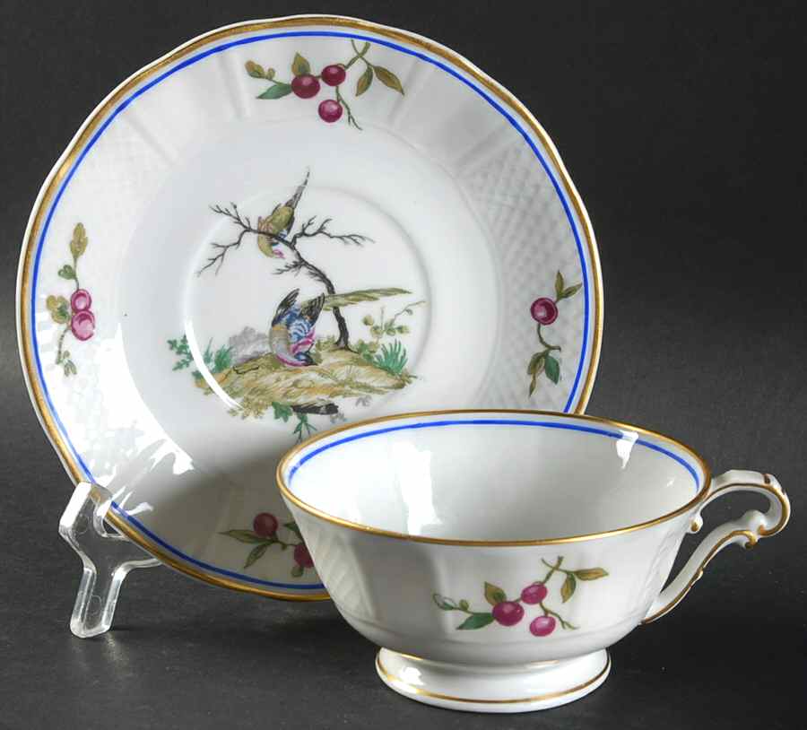 Malmaison Footed Cup & Saucer Set by Bernardaud-1