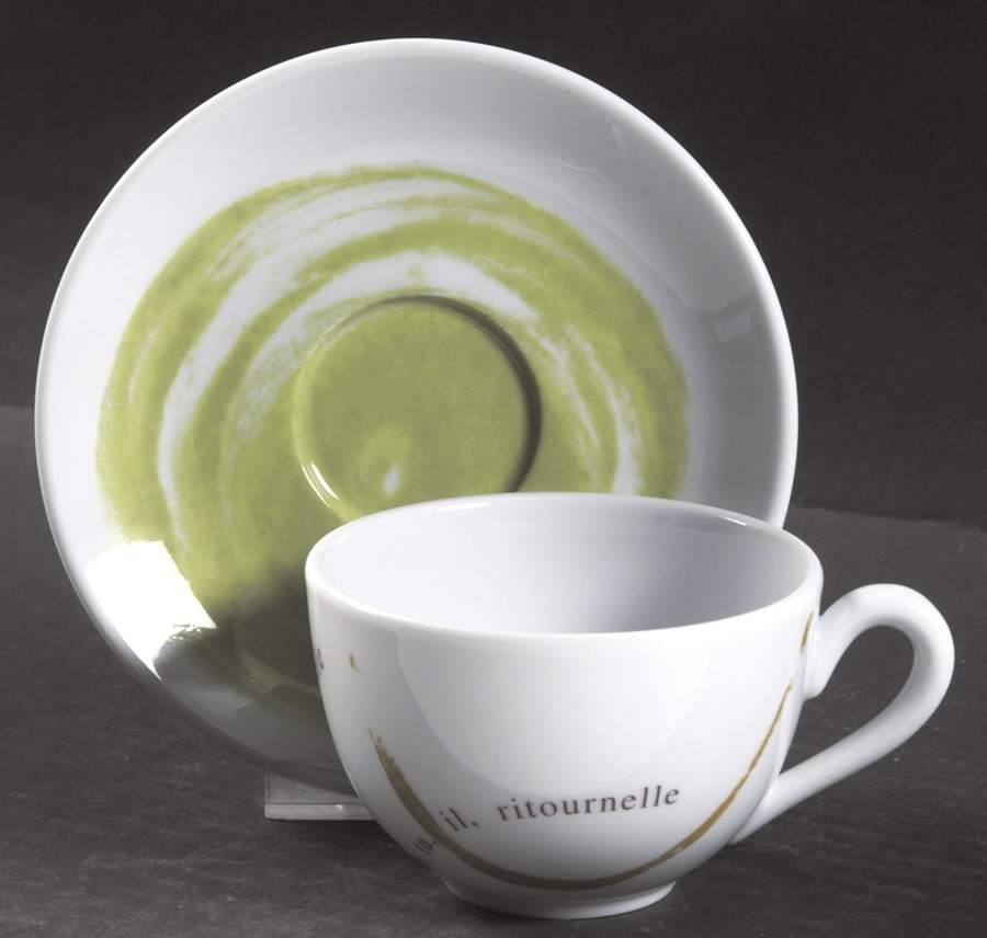 French Accent Flat Cup & Saucer Set by Bernardaud-1