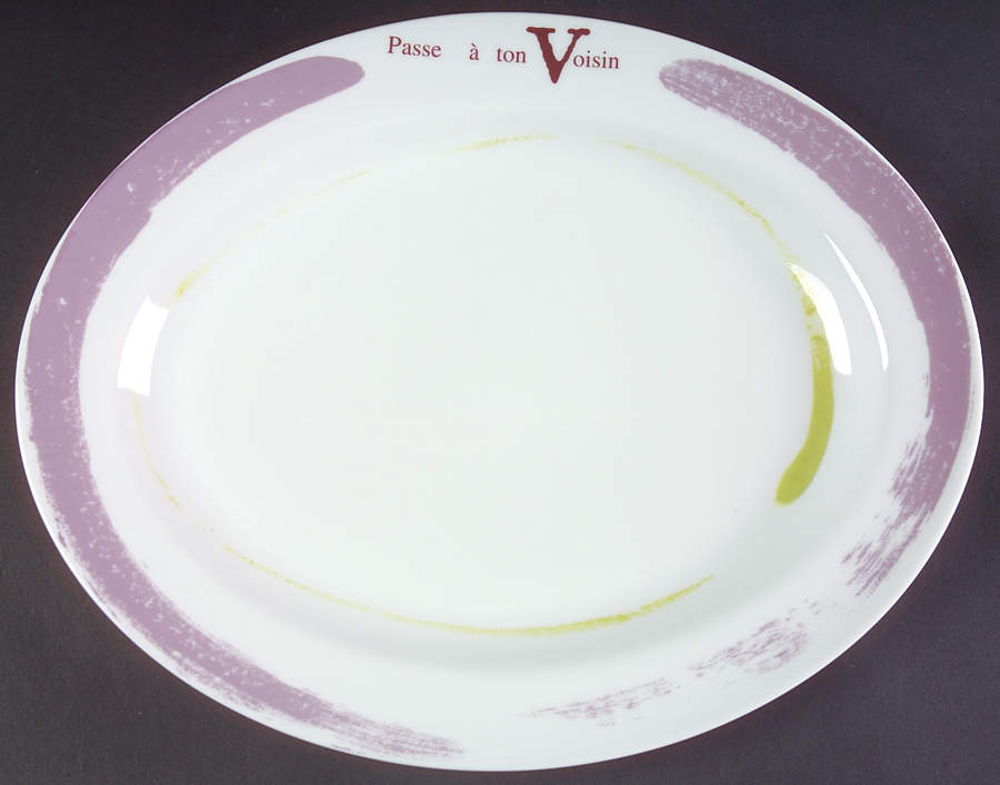 French Accent 13" Oval Serving Platter by Bernardaud-1