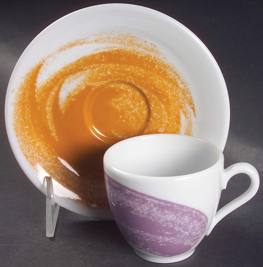 French Accent Flat Demitasse Cup & Saucer Set by Bernardaud-1
