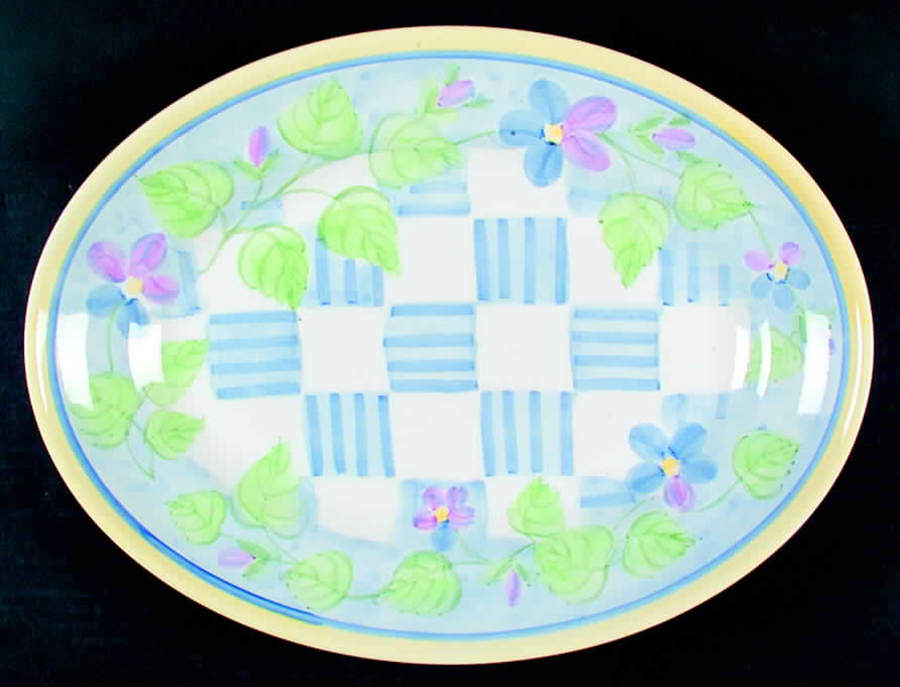 Summer Sorbet 14" Oval Serving Platter by Bella-1