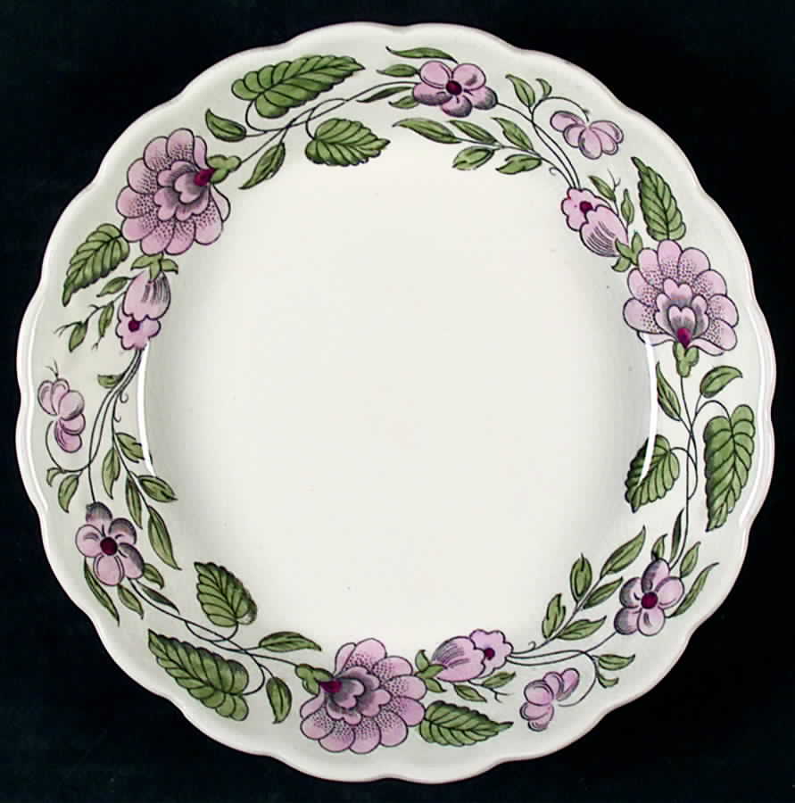 Mayfair (Pink Flowers) Coupe Soup Bowl by Booths-1