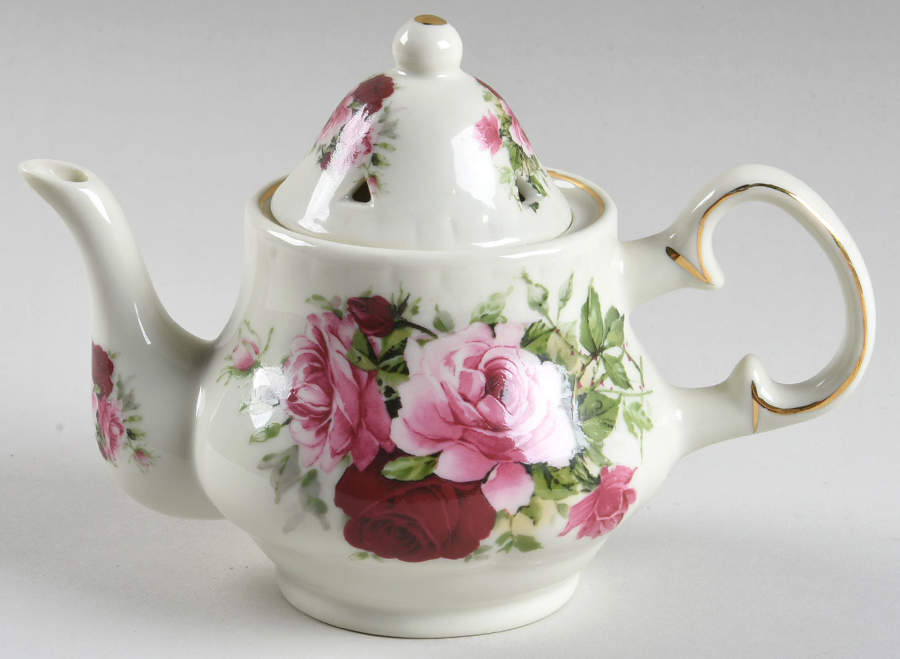 Victorian Rose Mini Teapot & Lid by Baum Brothers-1