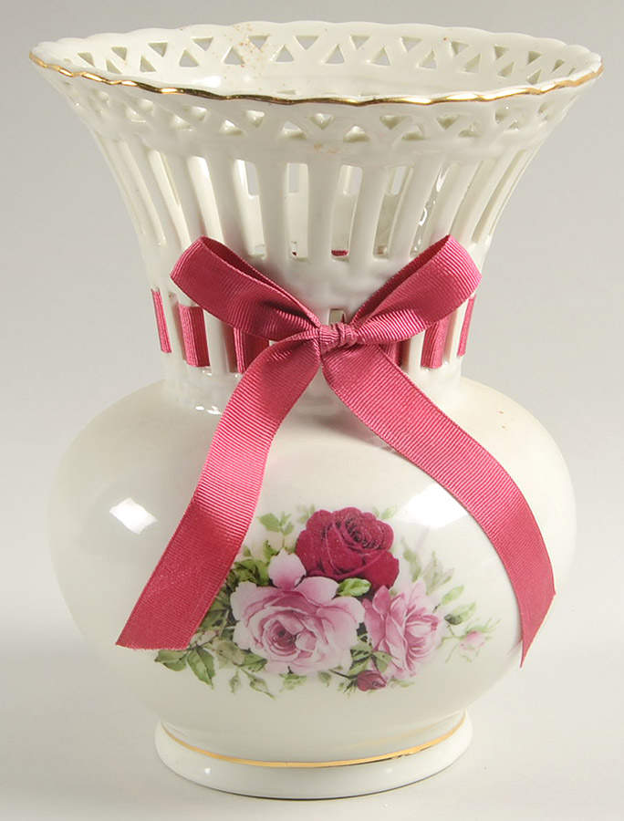 Victorian Rose 7" Vase by Baum Brothers-1