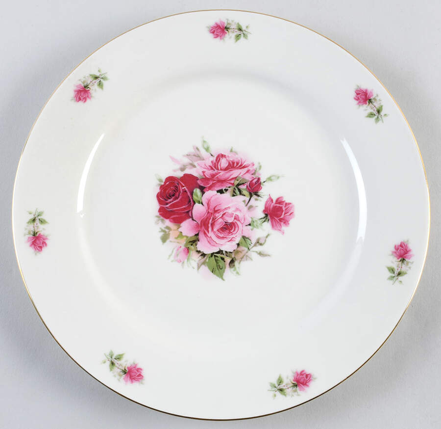 Victorian Rose Dinner Plate by Baum Brothers-1