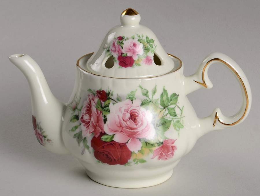 Victorian Rose Potpourri Jar & Lid by Baum Brothers-1