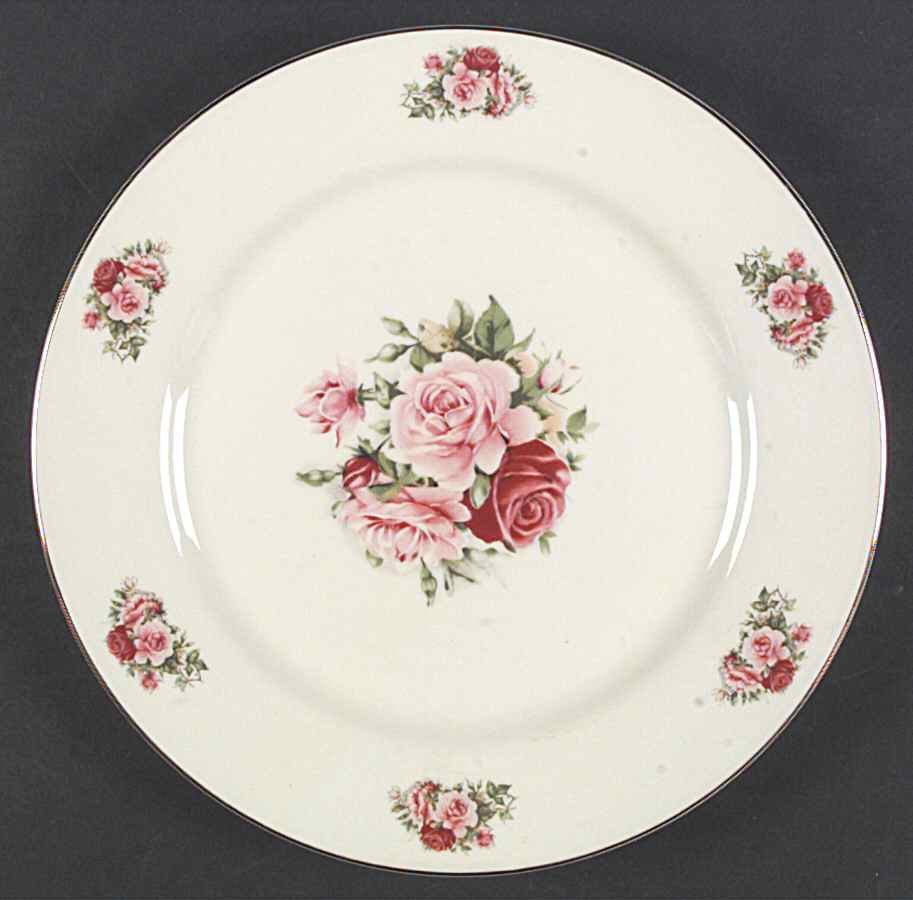 Victorian Rose Dinner Plate by Baum Brothers-1