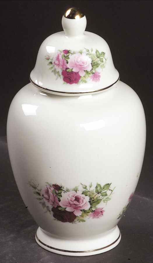 Victorian Rose Small Ginger Jar & Lid by Baum Brothers-1