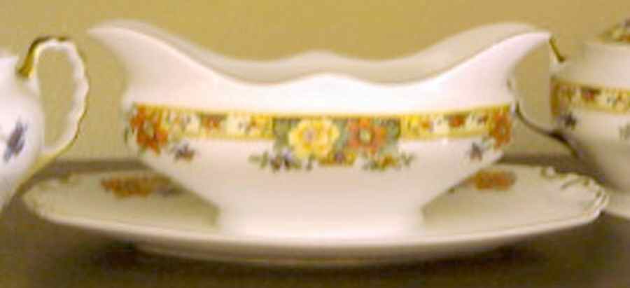 9857 Gravy Boat with Attached Underplate by Gebruder Benedikt-1