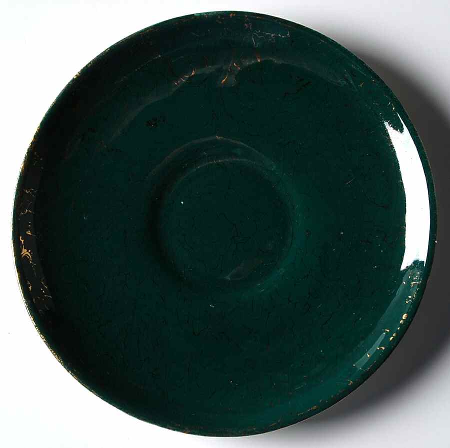 Surf Ballet (Dark Green & Gold) Saucer by Sascha Brastoff-1