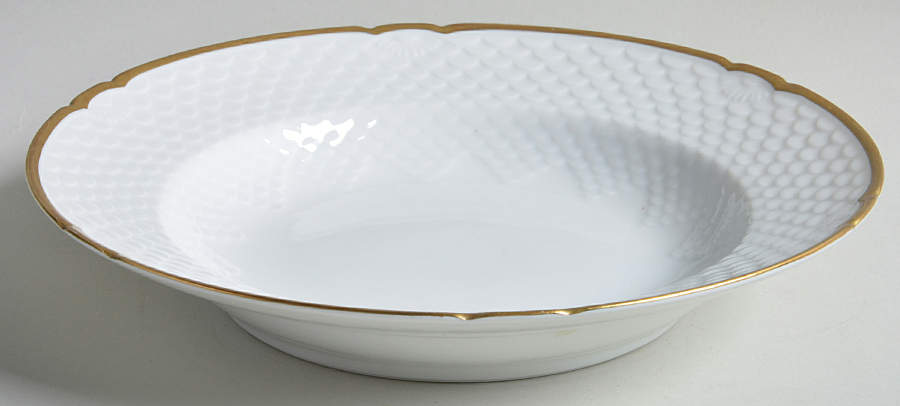 Akjaer (White Background) Rim Soup Bowl by Bing & Grondahl-1