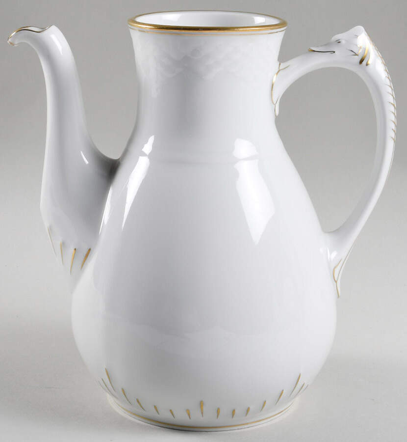 Akjaer (White Background) Coffee Pot No Lid by Bing & Grondahl-1
