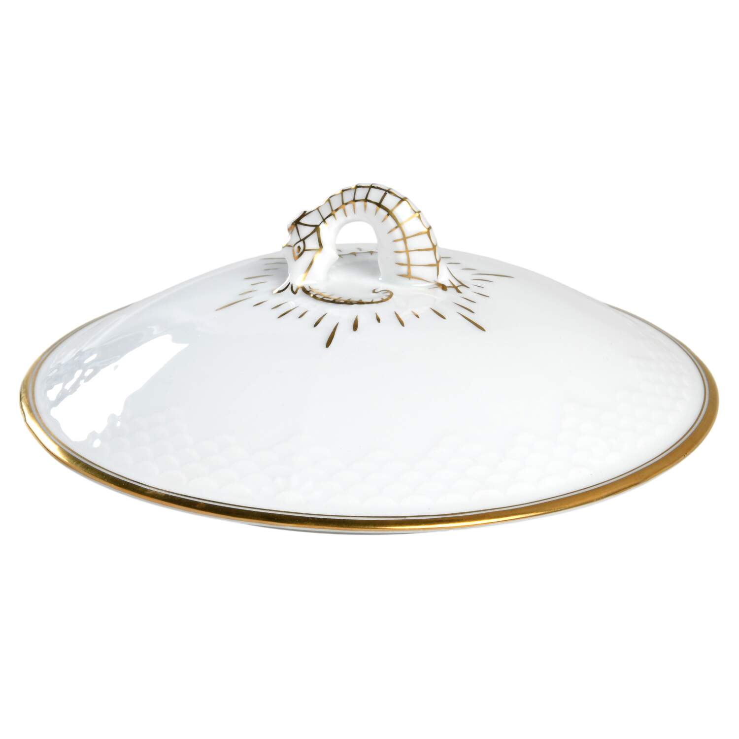 Akjaer (White Background) Lid for Mini Round Vegetable by Bing & Grondahl-1