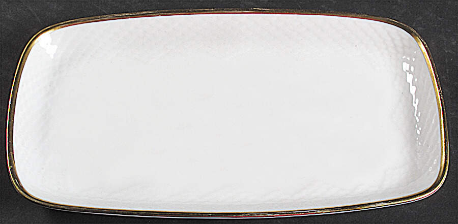 Akjaer (White Background) 10" Rectangular Tray by Bing & Grondahl-1