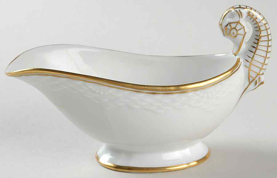 Akjaer (White Background) Individual Gravy Boat by Bing & Grondahl-1