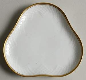 Akjaer (White Background) Triangular Tray by Bing & Grondahl-1